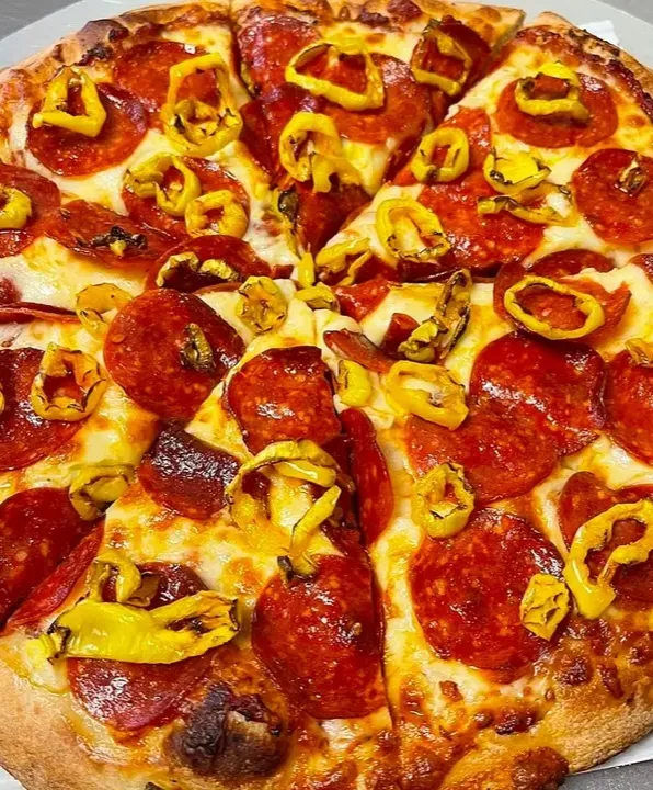 Pepperoni and Banana Pepper Pizza